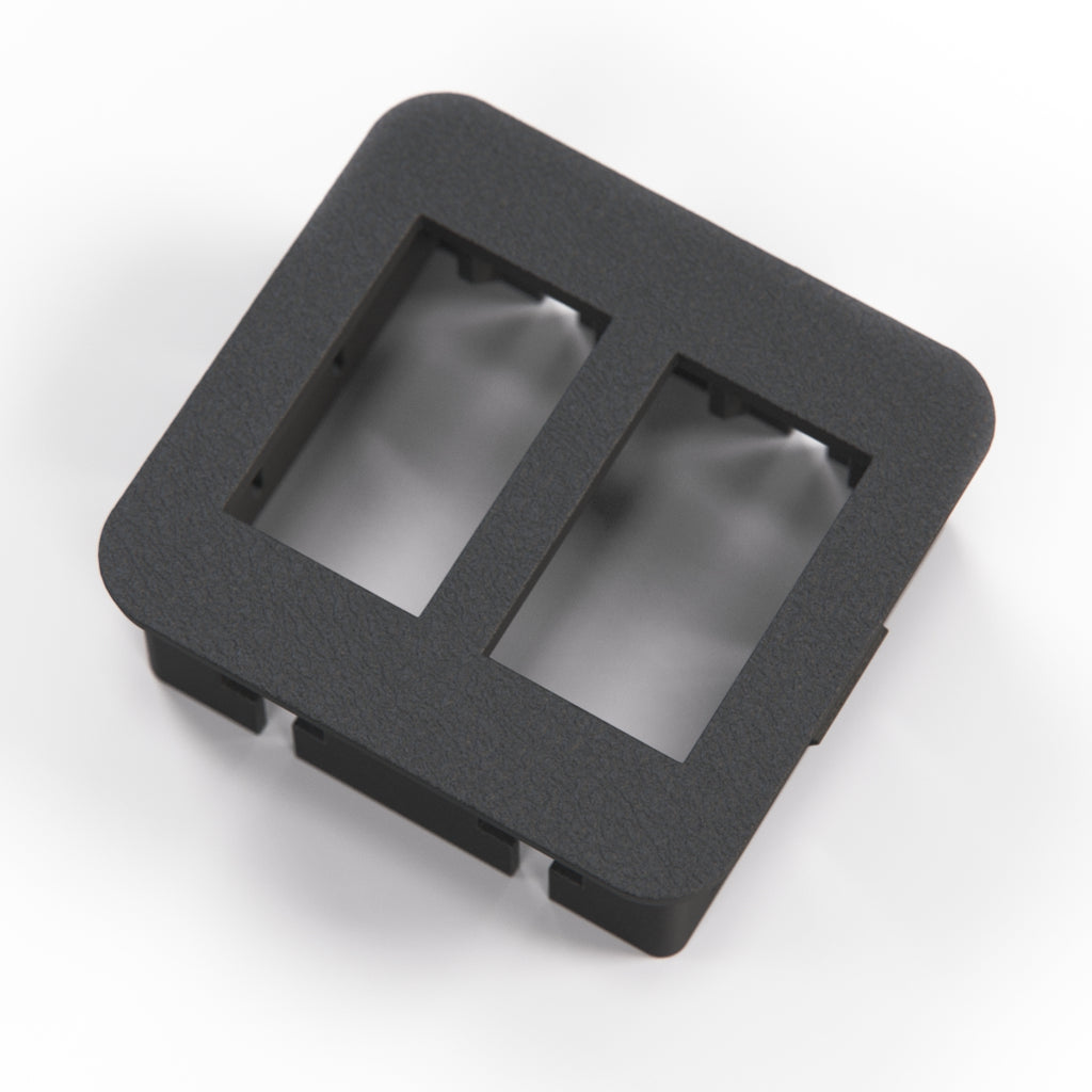 Porsche 924 944 Hazard Rear Window Defrost Switch Bezel Trim Black (477857138) — view 2