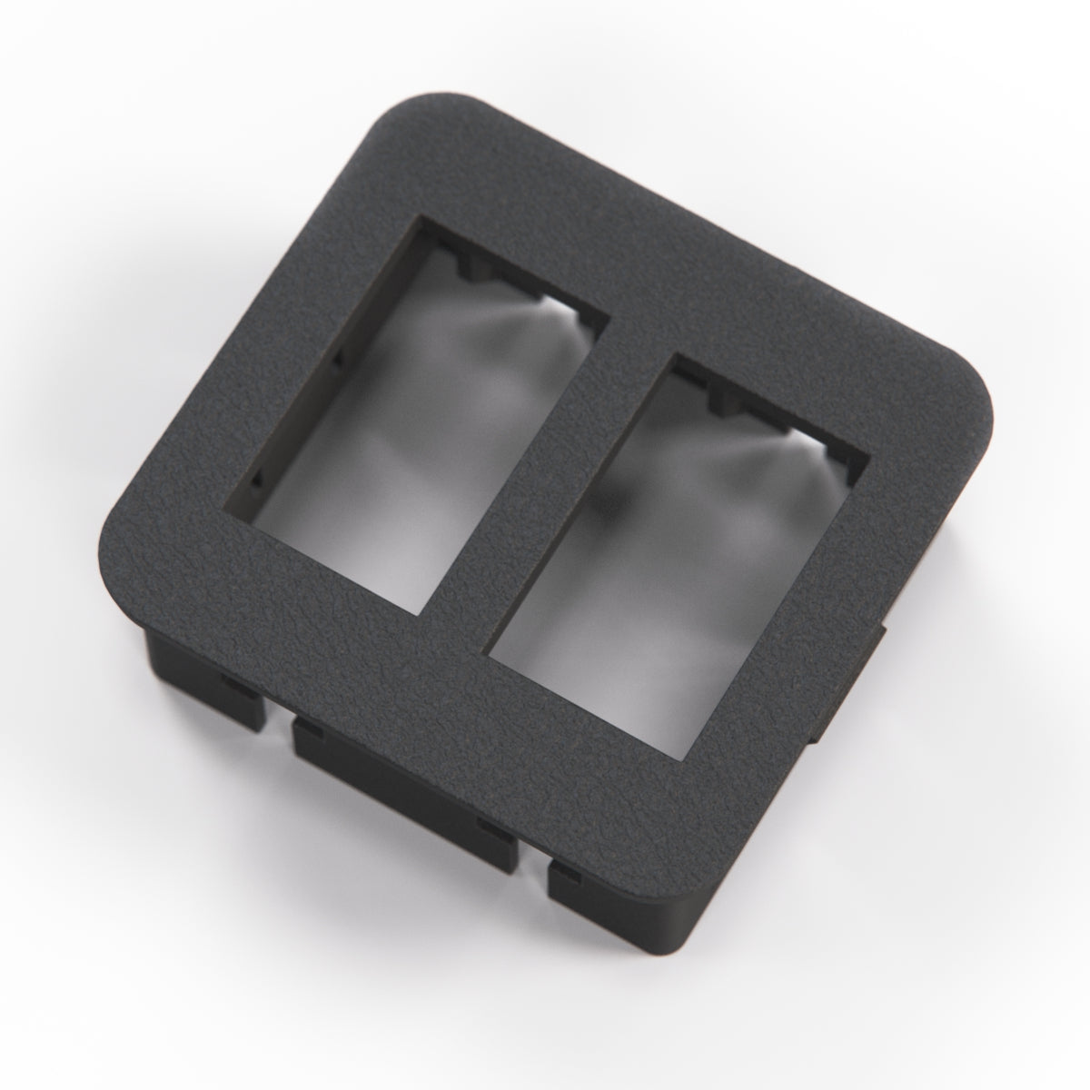 Porsche 924 944 Hazard Rear Window Defrost Switch Bezel Trim Black (477857138) — view 2