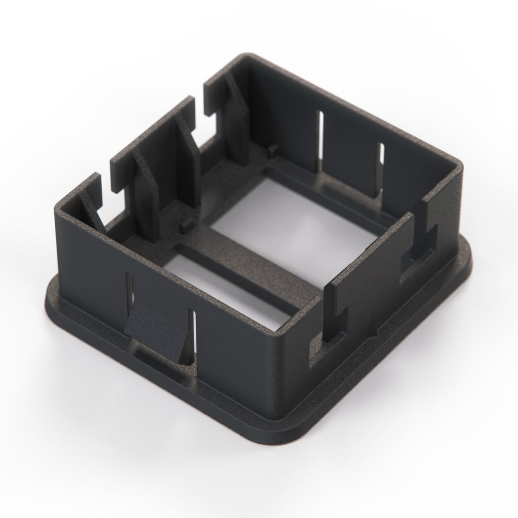 Porsche 924 944 Hazard Rear Window Defrost Switch Bezel Trim Black (477857138) — view 3
