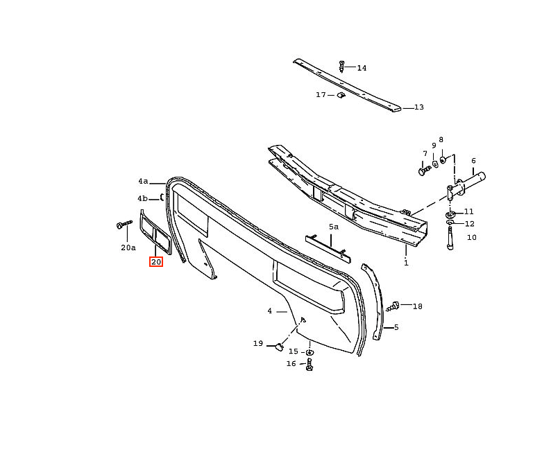 Porsche 928 Front Bumper Headlight Frame Cover Left or Right Black (92850511704 / 92850511804) — view 5