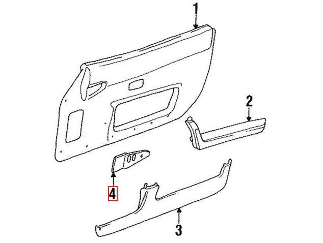Porsche 944 / 968 Door Panel Window Switch Button Housing Left or Right LHD Black (94455527100 / 94455527201) — view 5