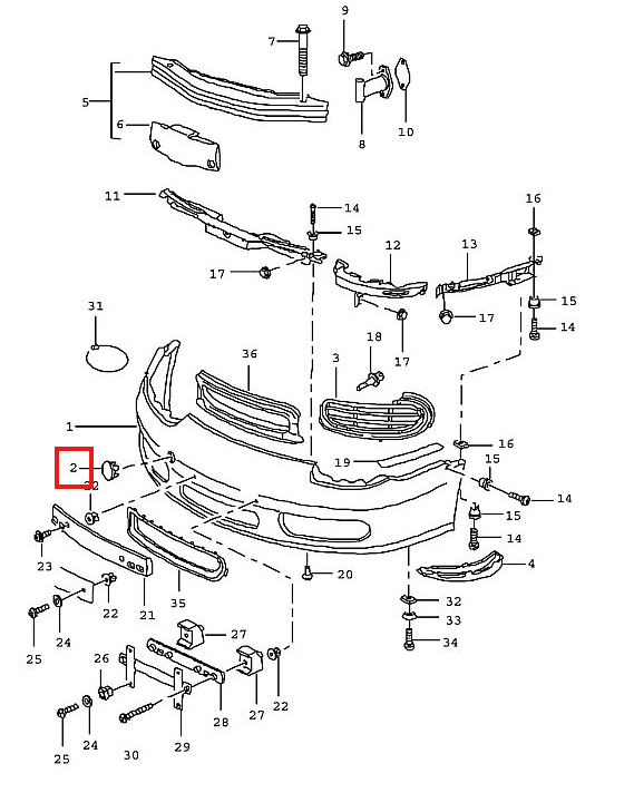 Porsche Boxster 986.2 Front Bumper Cover Cap Primed (98650551100) — view 6