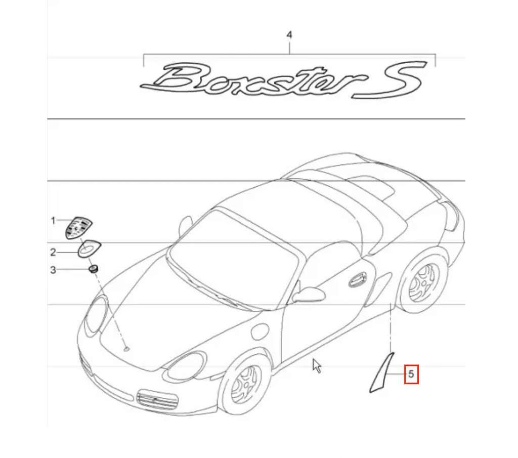 Porsche Boxster 987 Rear Fender PPF Protective Film – Set of 2 Left or Right — view 4
