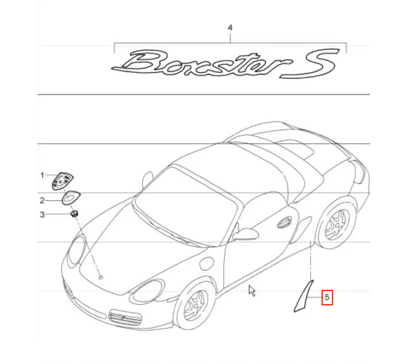 Porsche Boxster 987 Rear Fender PPF Protective Film – Set of 2 Left or Right — view 4