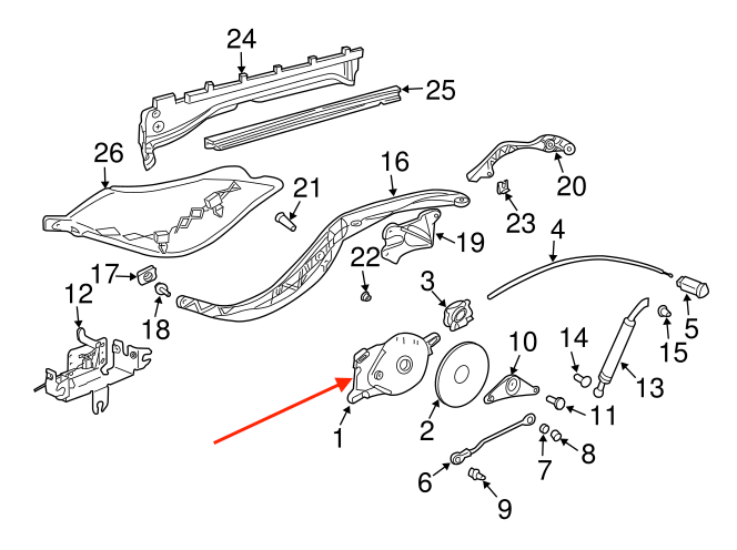 Porsche Boxster Top Transmission Repair Gear Set of 2 Left and Right (98756118001) — view 4