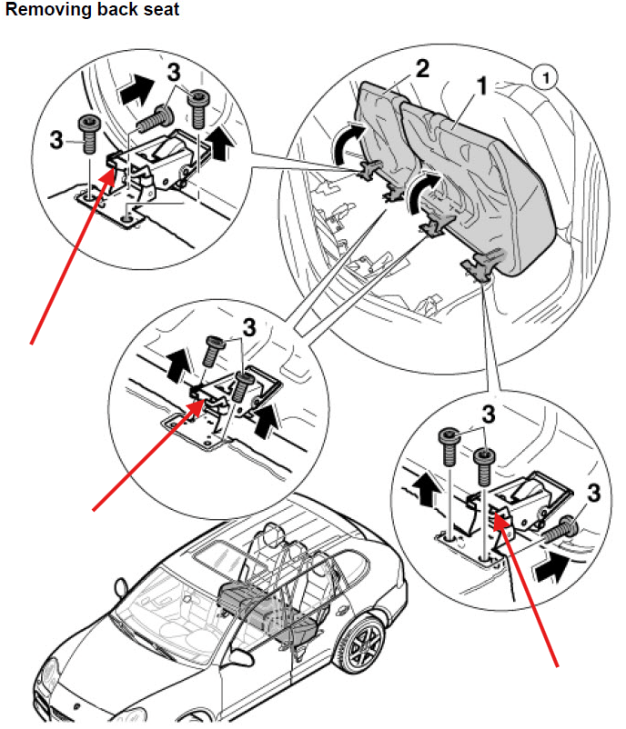 Porsche Cayenne Protection Cap for Rear Seat Hinge Set of 4 Black — view 5