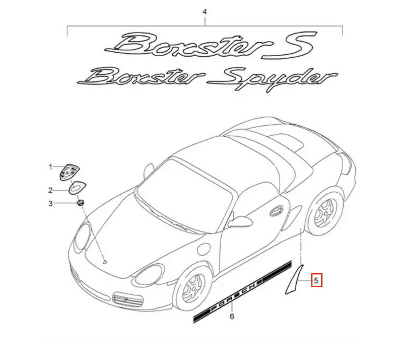 Porsche Cayman 987C Rear Fender PPF Protective Film – Set of 2 Left or Right — view 4