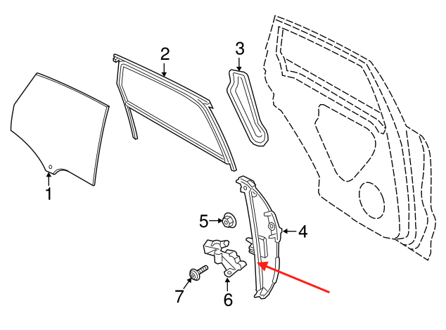 Porsche Macan Window Lifter Part Repair Kit Black (95B839462) — view 4