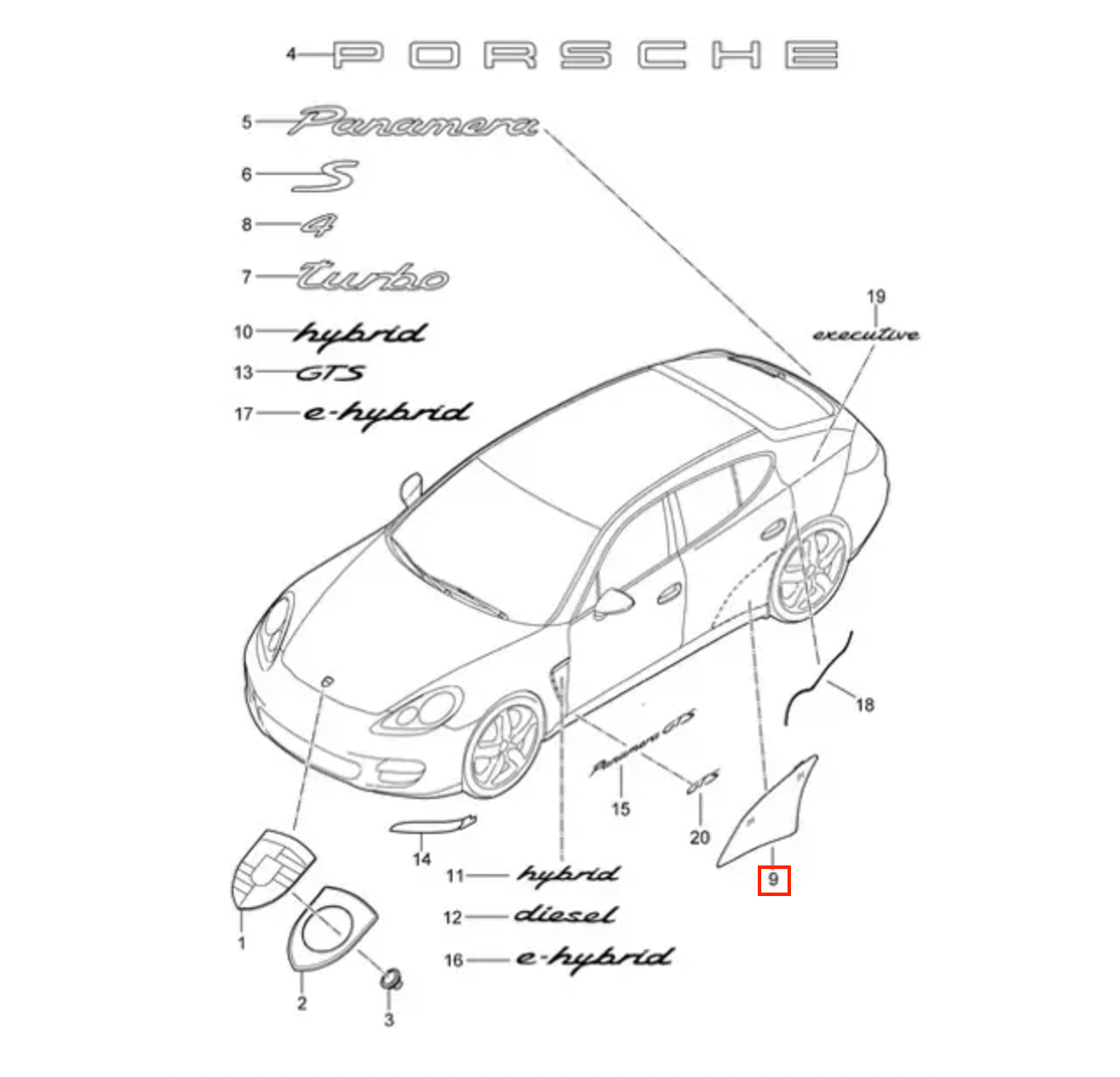Porsche Panamera Ii 971 Rear Fender PPF Protective Film – Set of 2 Left or Right — view 4