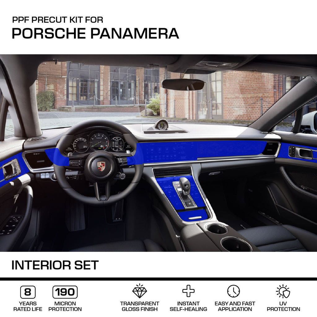 Porsche Panamera Interior Set – PPF Paint Protection Film Precut – Anti-scratch Cover — view 2