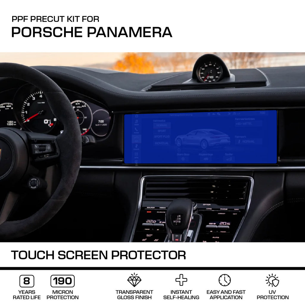 Porsche Panamera Touch Screen Protector – PPF Paint Protection Film Precut