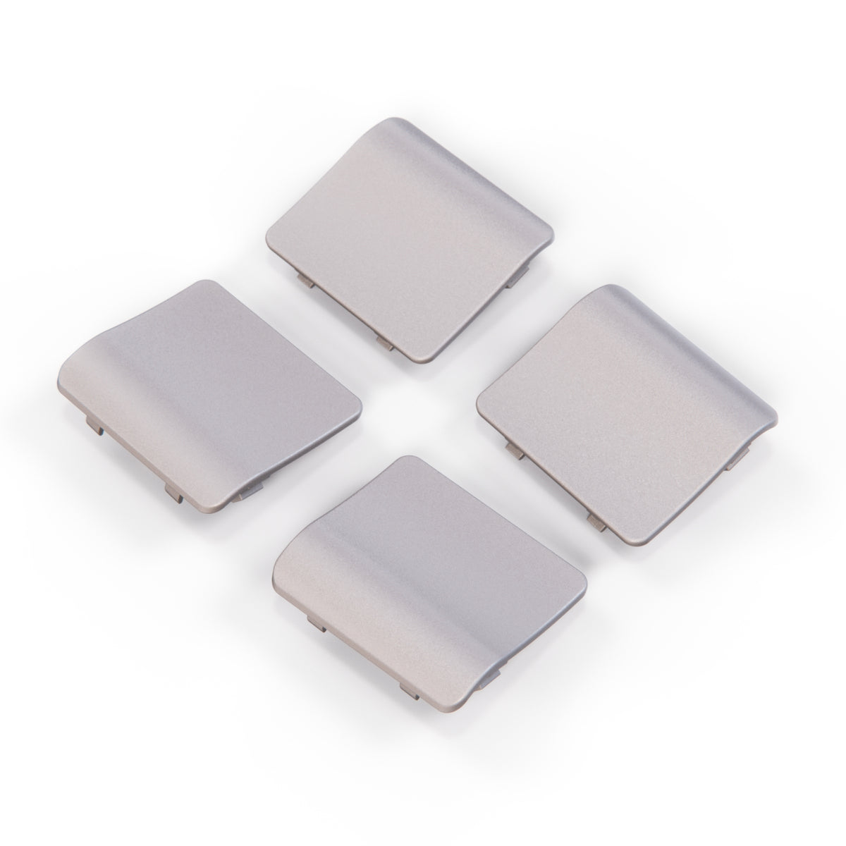 Mercedes-Benz R129 Pre-Lift Jacking Point Cover Set (4 Pieces) — Brillantsilber Metallized Mat (Brilliant Silver Metallic Mat)