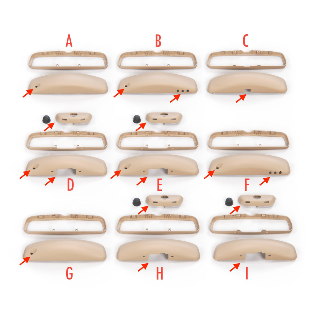 Mercedes-Benz R129 A124 W140 Rear-View Mirror Cover – Complete (Frame & Shell) Version I — view 19