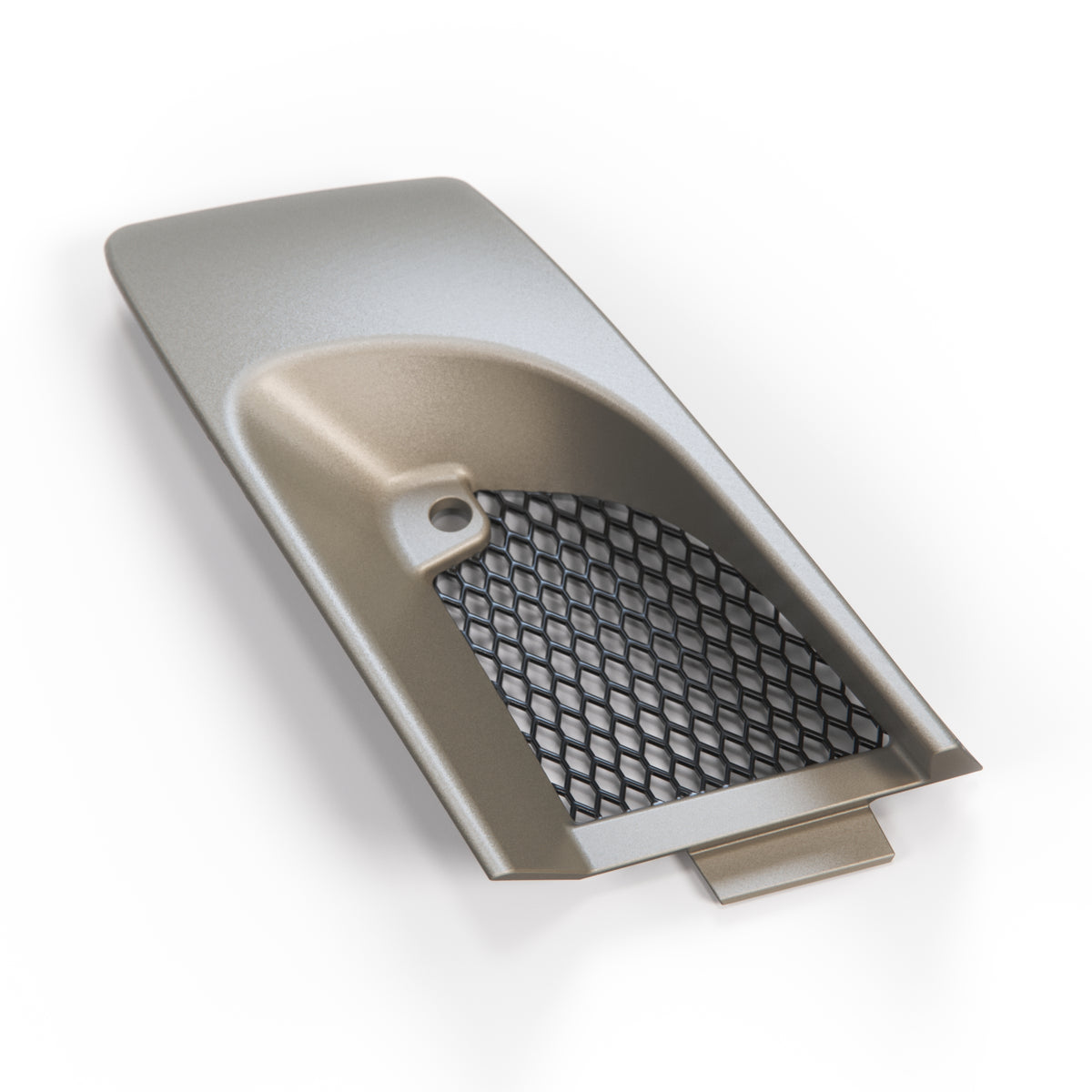 Mercedes-Benz R129 AMG Tow Hook Cover - (left/right) — Rauchsilber Metallized Mat (Smoky Silver Metallic Mat)