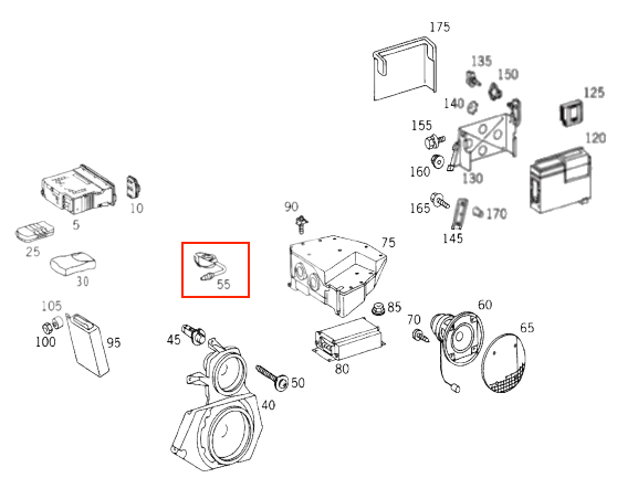 Mercedes-Benz R129 Dashboard Speaker Mounting Housing Mercedes SL A1298204902 — view 3
