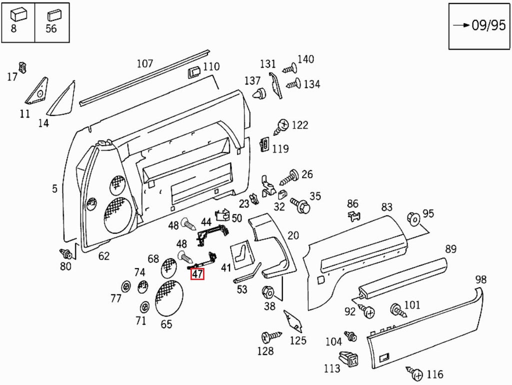 Mercedes-Benz R129 Door Seat Control Bottom Frame Bracket Left Or Right Black A1297270311 / A1297270411 — view 3