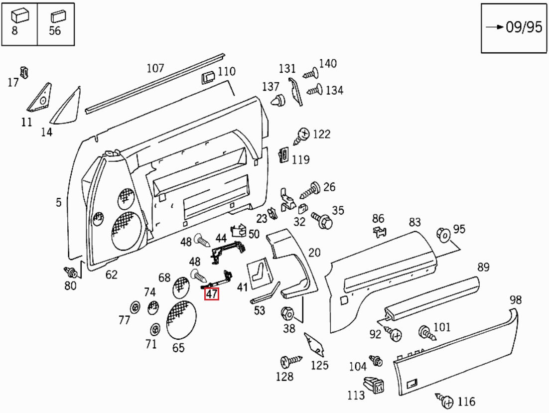 Mercedes-Benz R129 Door Seat Control Bottom Frame Bracket Left Or Right Black A1297270311 / A1297270411 — view 3