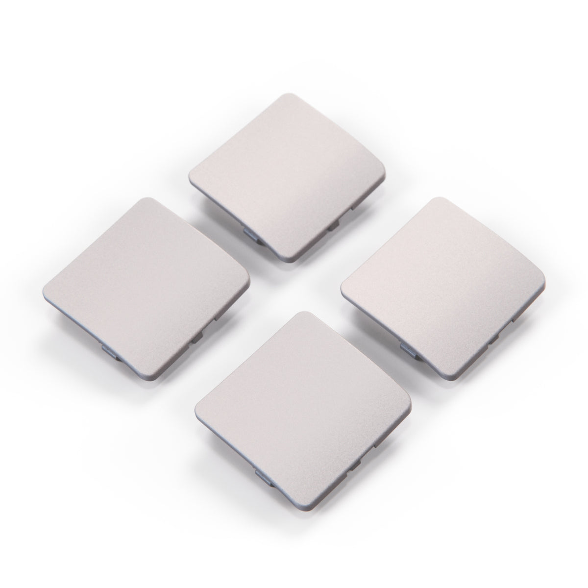 Mercedes-Benz R129 Jacking Point Cover Set (Lift, 4 Pieces) — Brillantsilber Metallized Mat (Brilliant Silver Metallic Mat)