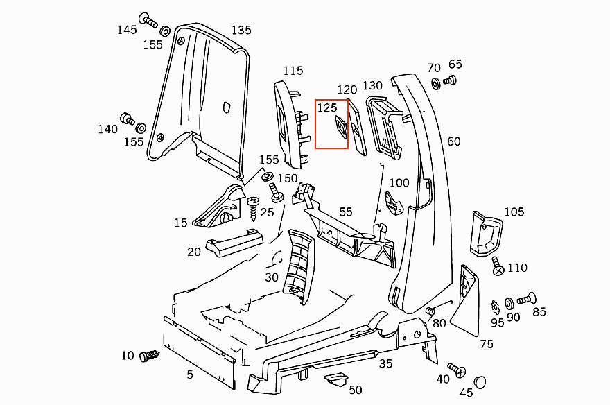 Mercedes-Benz R129 Seat Belt Outlet Trim (Left or Right, All Colours) — view 18