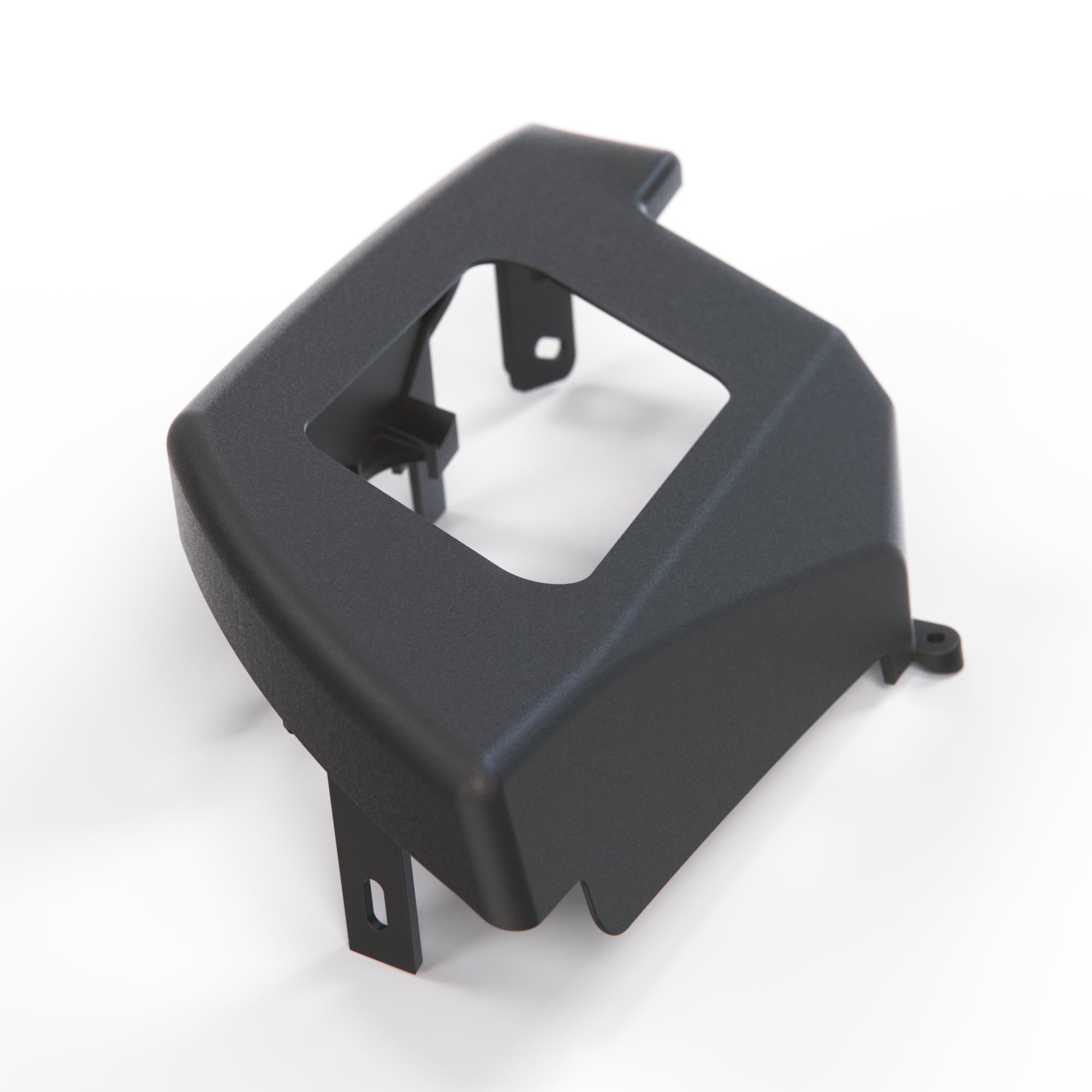 Mercedes-Benz R129 SL Interior Seat Belt Outlet Bracket Cover (Black) — view 6
