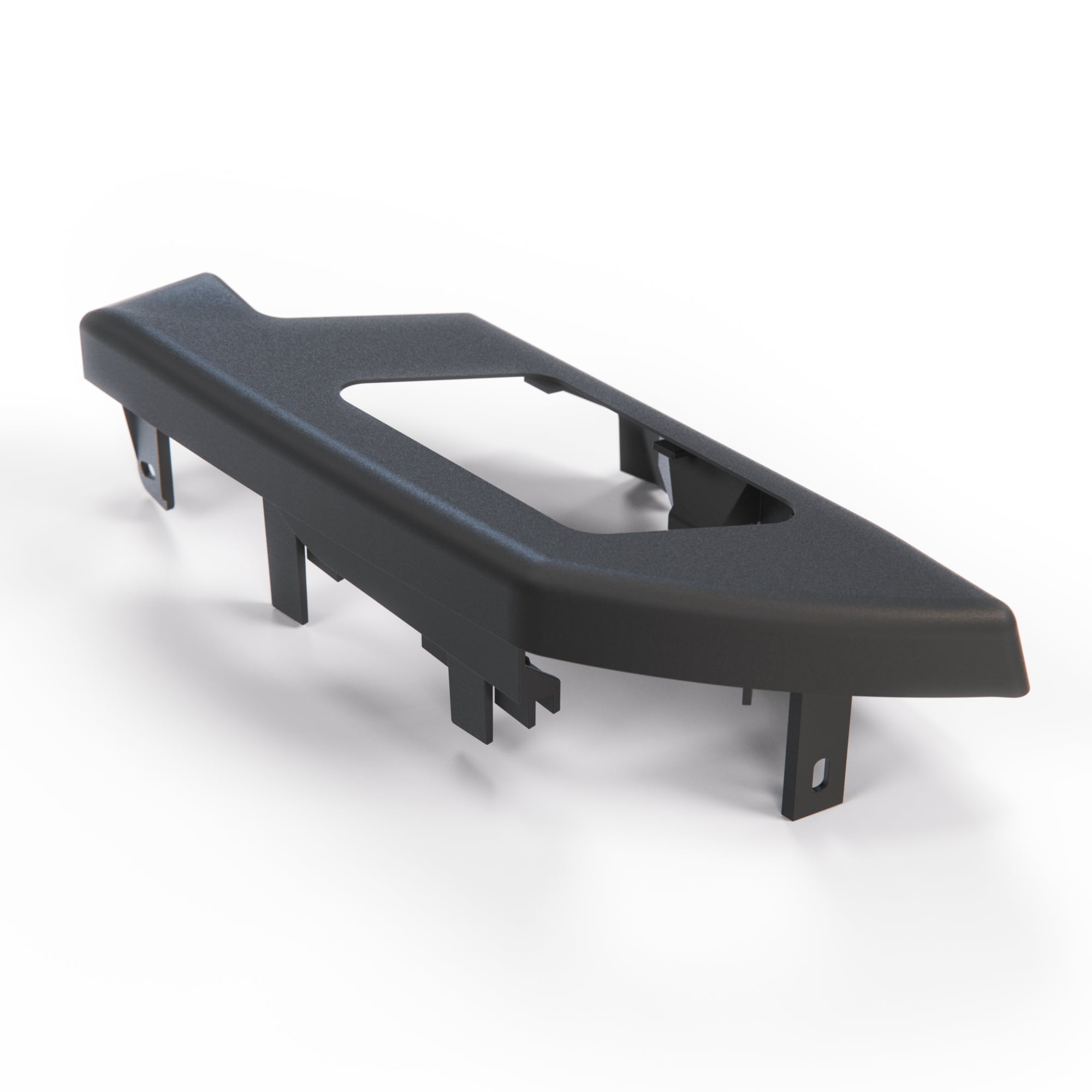 Mercedes-Benz R129 SL Interior Seat Belt Outlet Bracket Cover (Black) — view 4