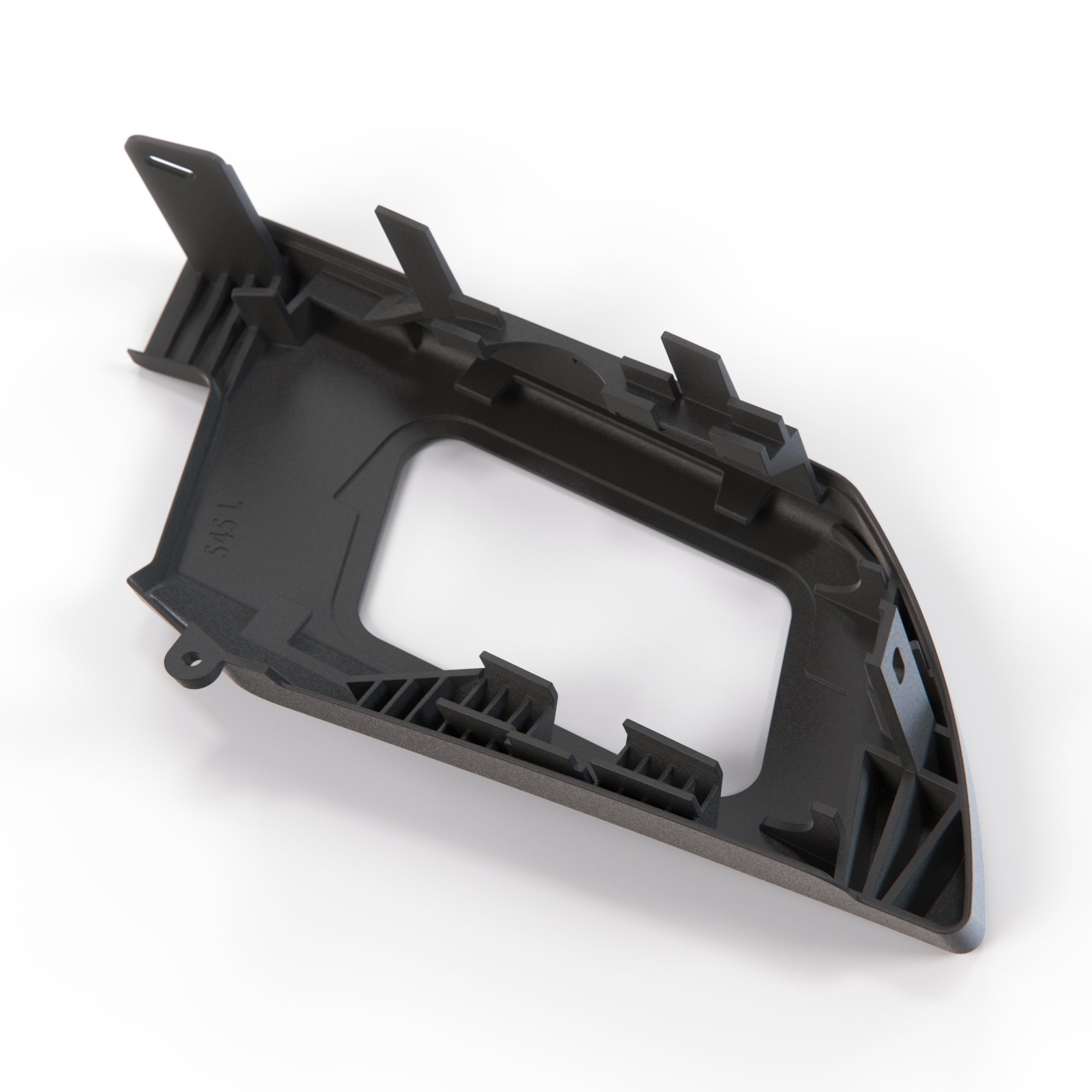 Mercedes-Benz R129 SL Interior Seat Belt Outlet Bracket Cover (Black) — view 3