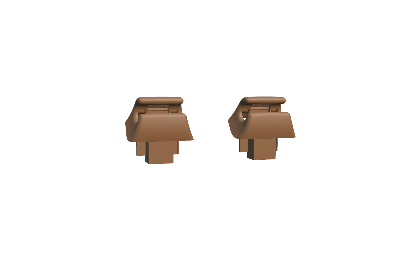 R129 Sun Visor Mount Clip Set of 2 (Mercedes 1298100225) — view 3