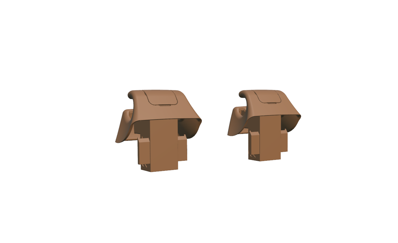 R129 Sun Visor Mount Clip Set of 2 (Mercedes 1298100225) — view 4