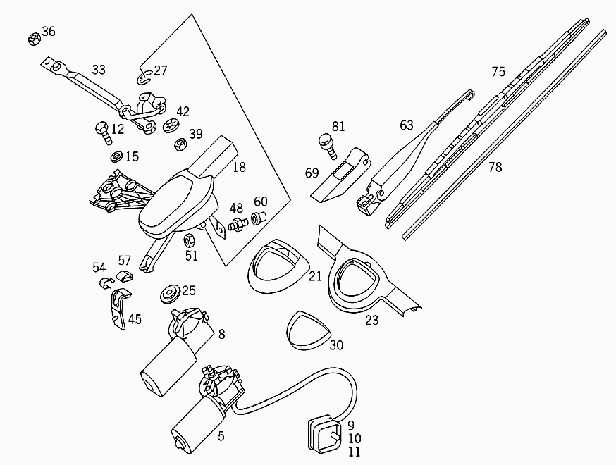 Mercedes-Benz R129 W124 W201 Windshield Wiper Transmission Repair Gear (A1248202307) — view 2