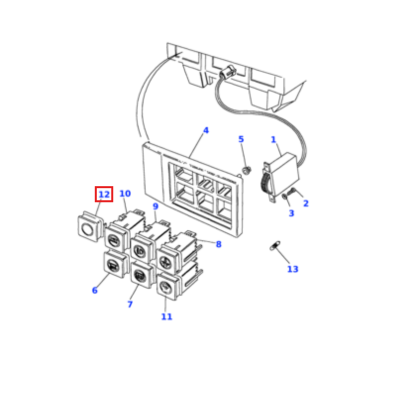 Land Rover Range Rover Classic Blanking Switch Plug Black AFU2819L — view 5
