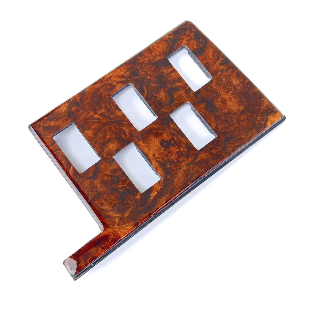 Range Rover Classic Center Console Switch Plate Surround Button Wood Trim LHD Or RHD Walnut / Zebrano — variant