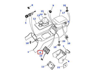 Land Rover Range Rover Classic Discovery Window Switch Housing Version with Seat Heating — view 5