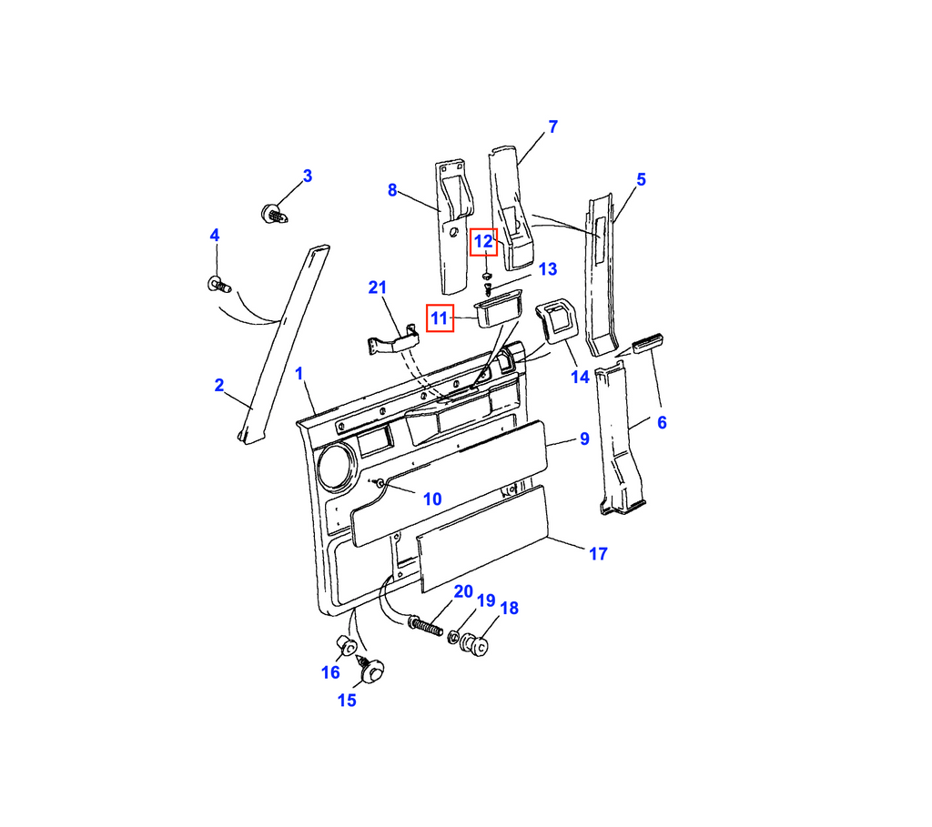 Range Rover Classic Door Inner Grab Handle & Screw Cover MXC1306 & MXC1309 — view 4