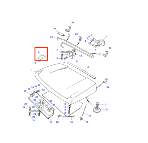 Bonnet Hinge Cover Set – Range Rover Classic (2x Black, RTC4431) — view 4