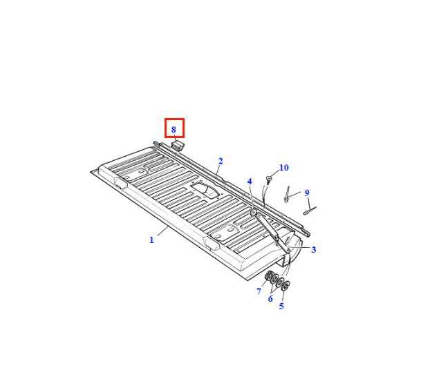 Land Rover Range Rover Classic Rear Pin Parcel Shelf Attachment Black Set Of 2 MRC4705 — view 3