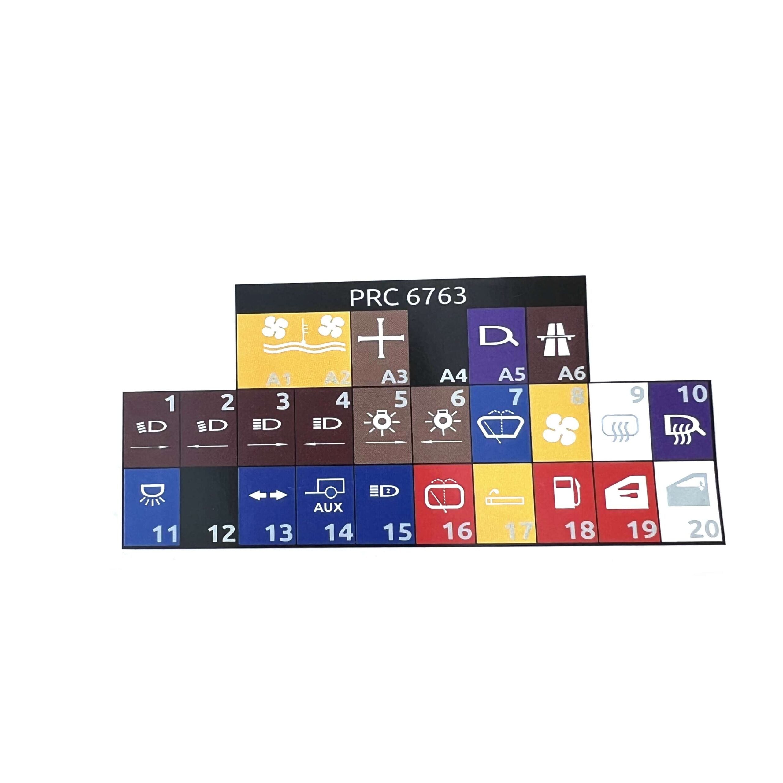 Land Rover Range Rover Classic Fuse Box Label Decal - Replacement (OEM PRC6763)