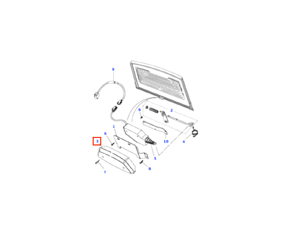 Tailgate Latch Cover for Range Rover Classic Black (MWC8557) — view 6