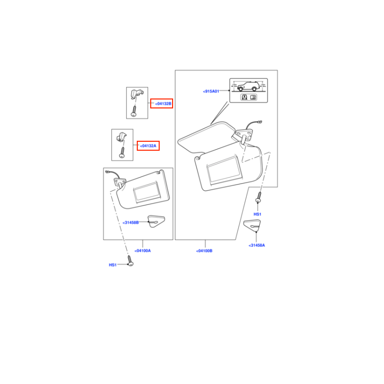 Range Rover L322 Nearside Sunvisor Retaining Clip Left Or Right EGP000050 / EGP000040 — view 4