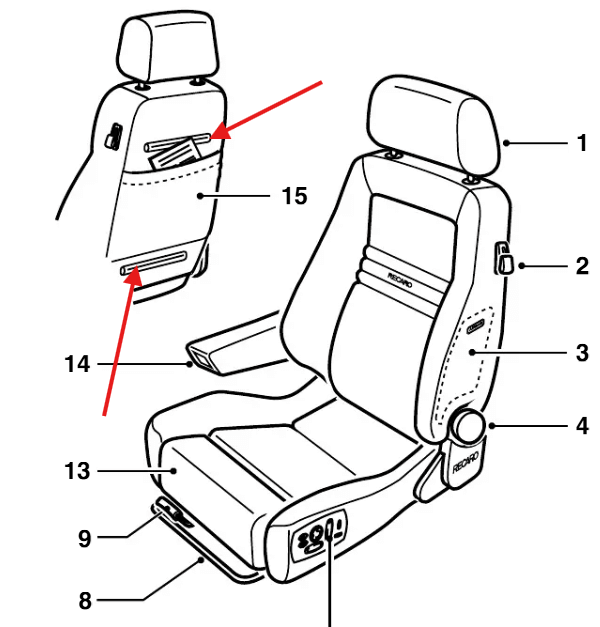 Recaro Ventilation Grille Ergomed and Orthopäd Seats Black (363101) — view 4