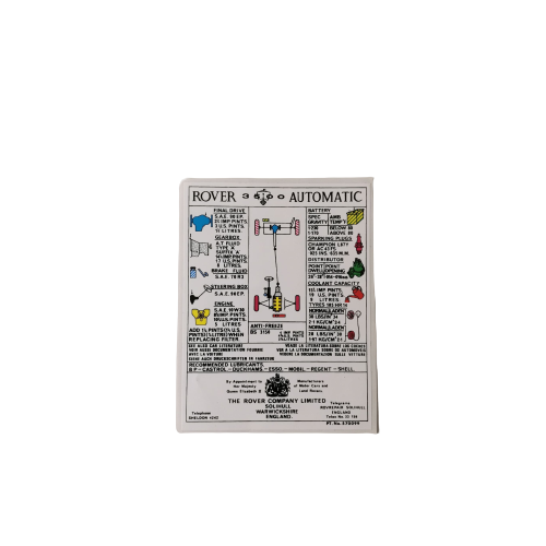 Renovation Decal Pack Rover 3500, 3500 'S' Models Set 5 pcs — view 2