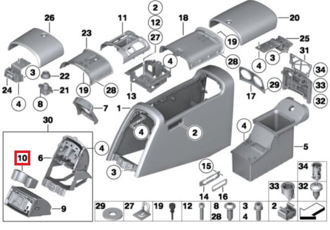Rolls Royce Phantom Ashtray Insert Primed Or Black 51167060436 — view 4