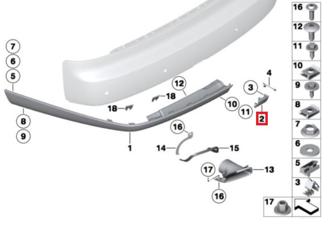 Rolls Royce Phantom Flap Towing Eye Primed Or Black 51127166113 — view 4