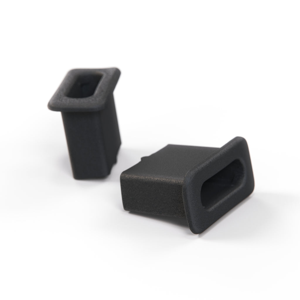 Saab 9-3 9-5 900 9000 Door Lock Rod Knob Bushing Bezel Trim Set of 2 Black (4269957) — view 2