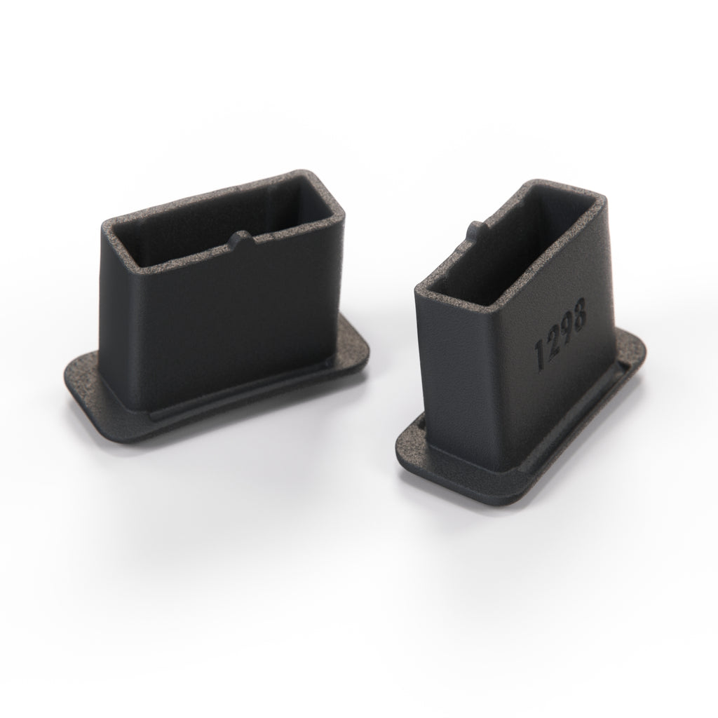 Saab 9-3 9-5 900 9000 Door Lock Rod Knob Bushing Bezel Trim Set of 2 Black (4269957) — view 3