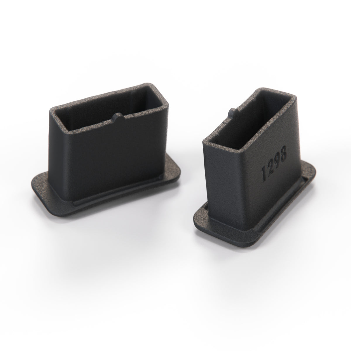 Saab 9-3 9-5 900 9000 Door Lock Rod Knob Bushing Bezel Trim Set of 2 Black (4269957) — view 3