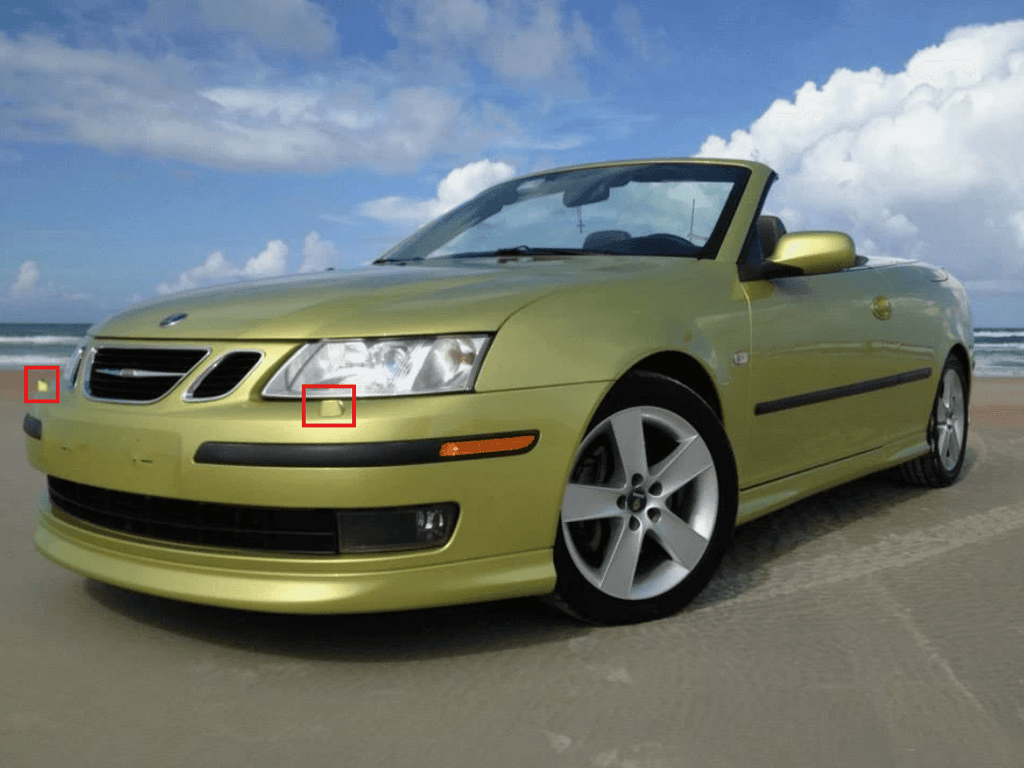 Saab 9-3 Vectra C Front Bumper Headlight Washer Cover Black (12805260 / 32016223) — view 5