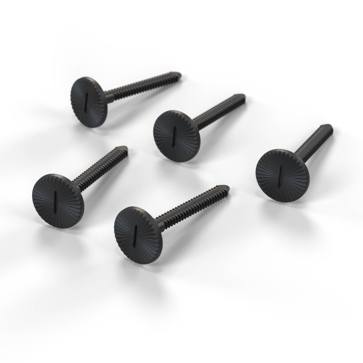 Saab 900 Interior Side Panel Clip Screw Set Of 5 9867821 — Black