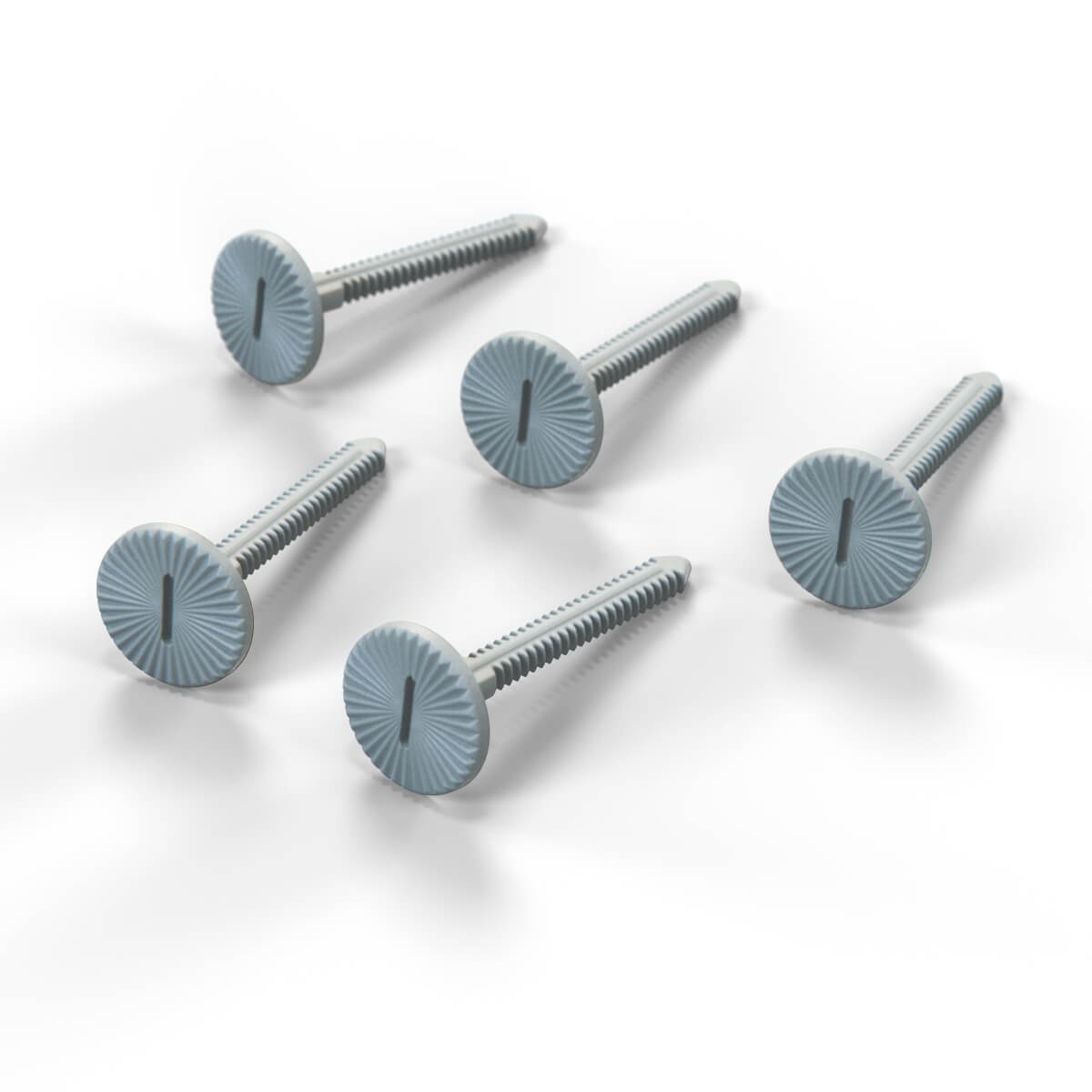 Saab 900 Interior Side Panel Clip Screw Set Of 5 9867821 — Light Gray