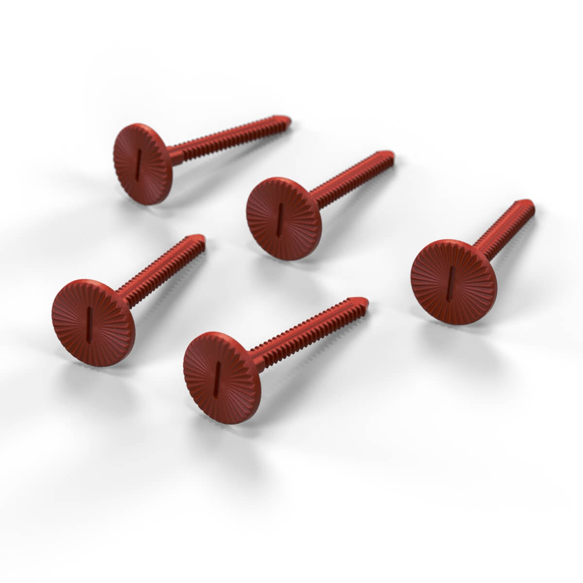 Saab 900 Interior Side Panel Clip Screw Set Of 5 9867821 — Red
