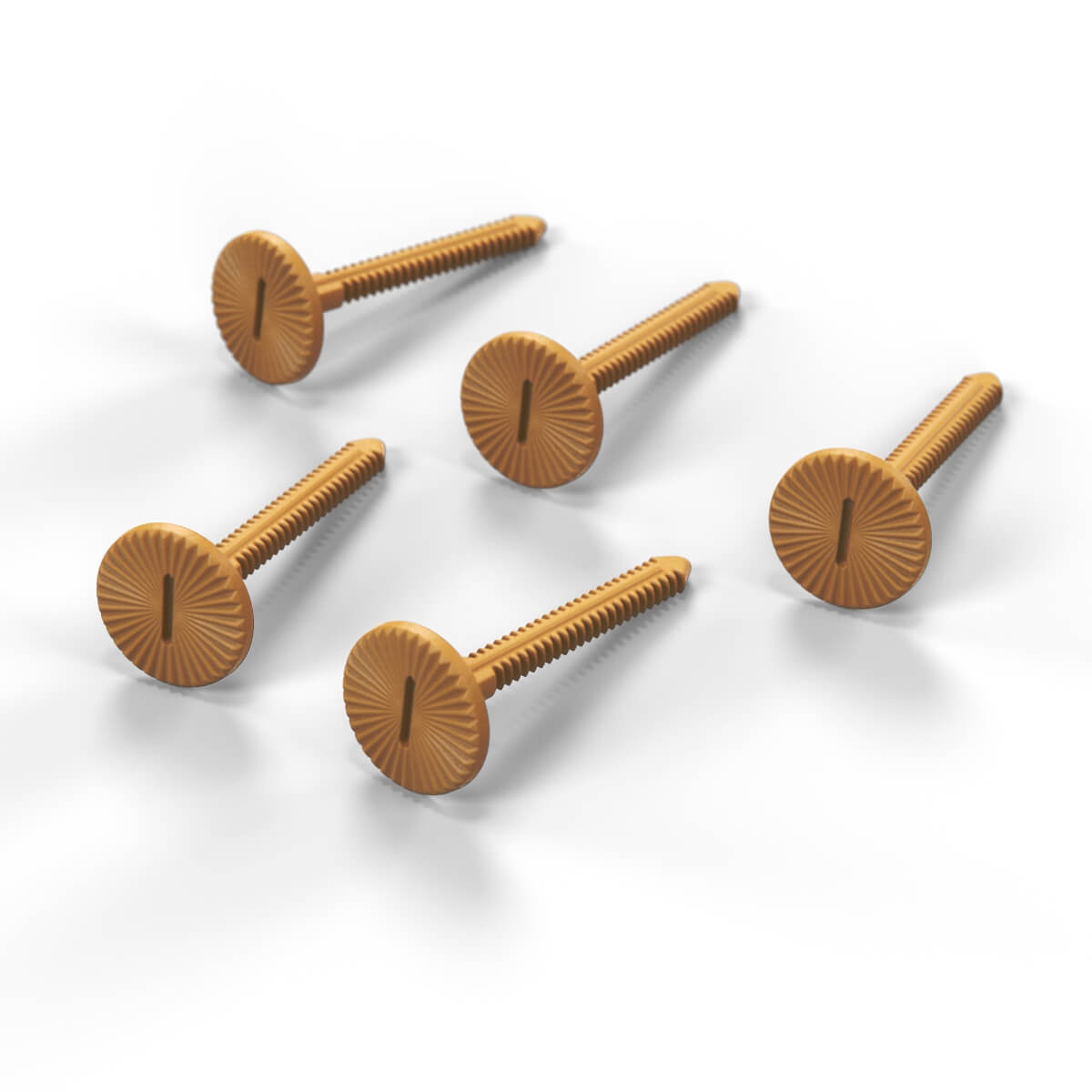Saab 900 Interior Side Panel Clip Screw Set Of 5 9867821 — Brown